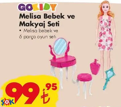 GOKDİY MELİSA BEBEK VE MAKYAJ SETİ